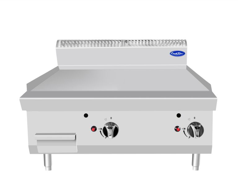 Fry Top Gas da Banco Liscio 2x7kW Professionale AT7G8G-C-A